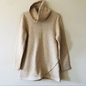 Lands End Cowl Neck Fleece Sweater